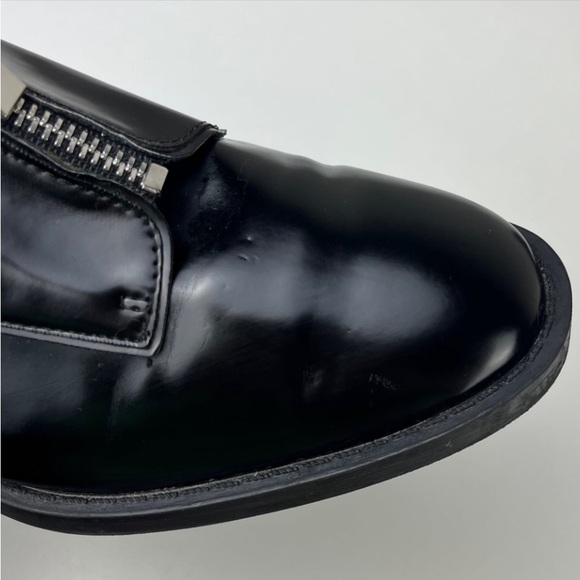 ZARA TRF TRAFALUC Zipped Blucher Vegan Patent Leather Shiny Oxfords Brogues - Picture 10 of 14